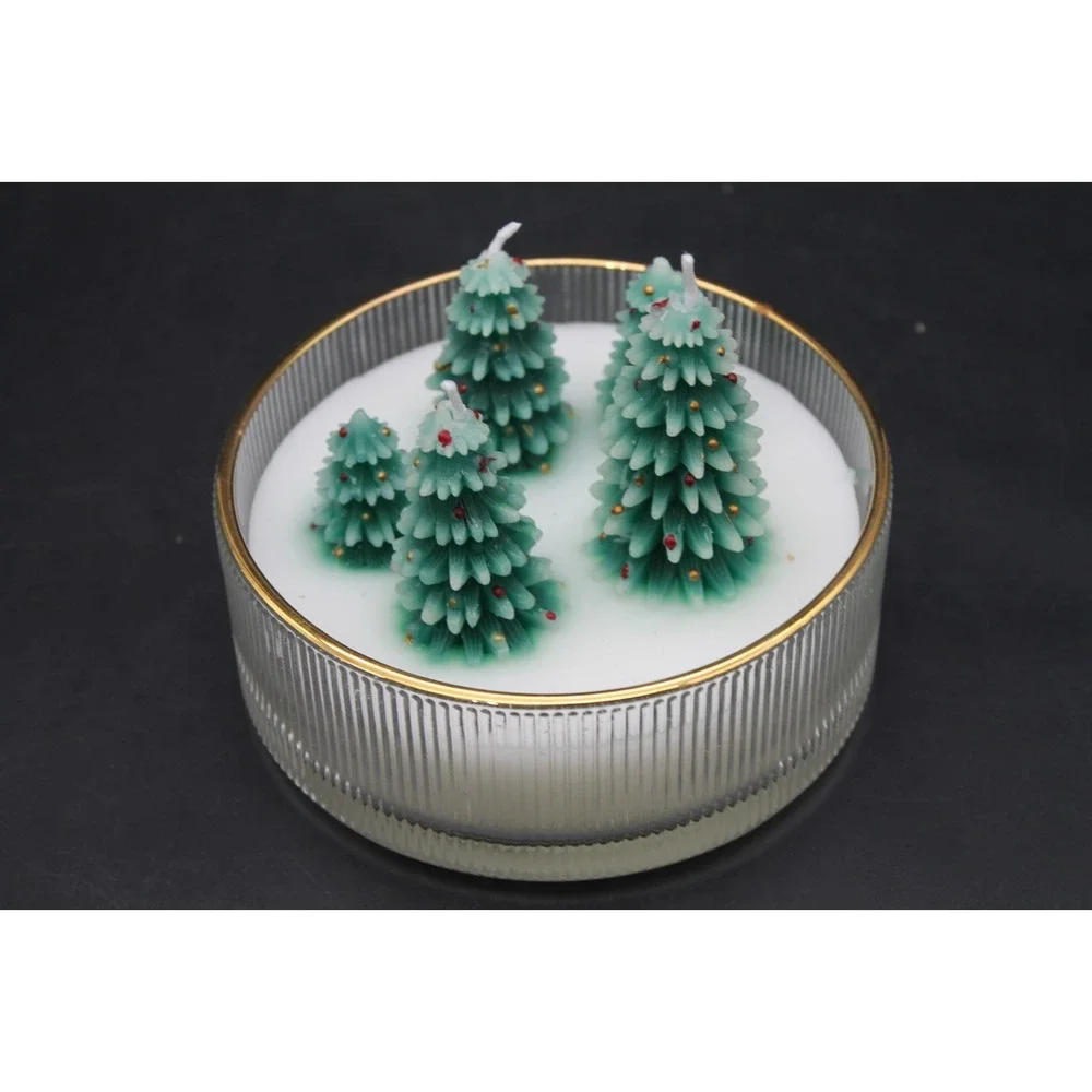 Holiday Christmas Tree Candle Winter Forest 10.6 Oz Decorative Evergreen New